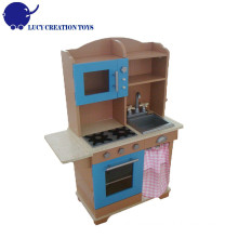 Vintage Big Wooden Toy Kitchen with sink cabinet